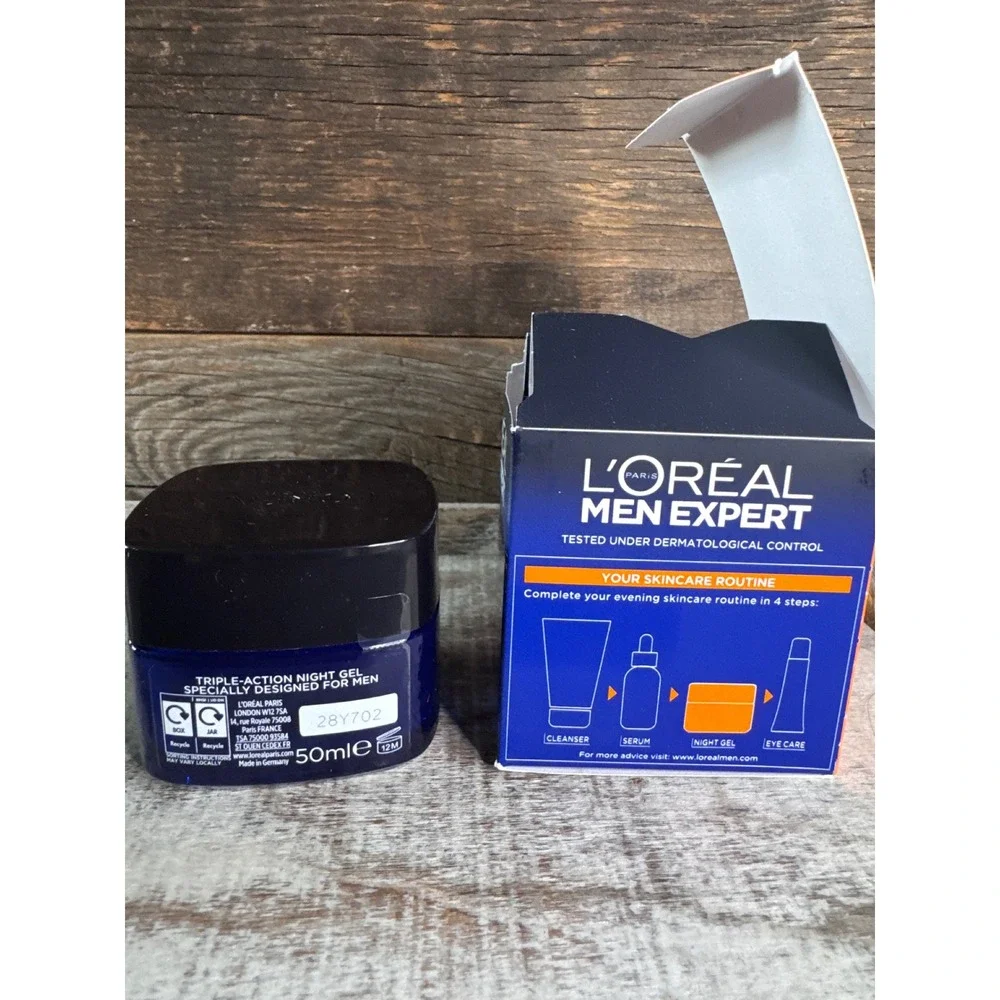 Loreal Men Expert Power Age Recharging Night Gel | Hyaluronic Acid | MSRP $18